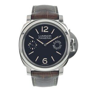 Panerai Luminor Stainless Steel Black Dial 44mm Manual Wind Mens Watch PAM00590